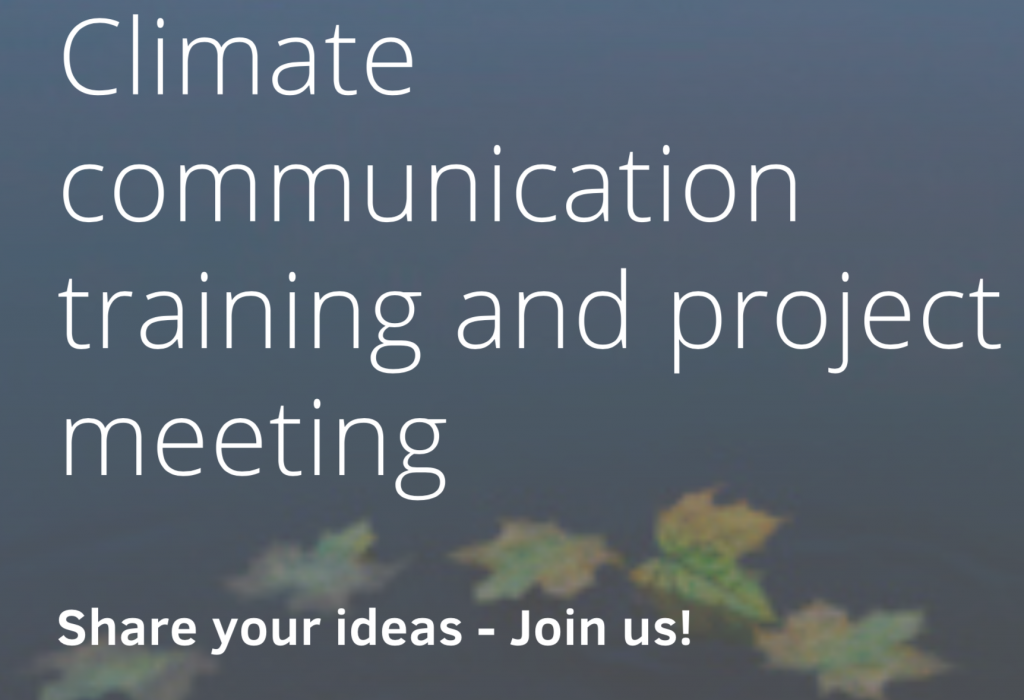 Climate communication training and project meeting
