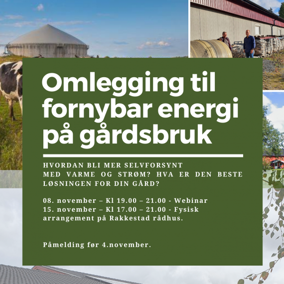 Omlegging til fornybar energi på gårdsbruk